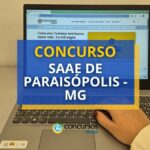 Concurso SAAE de Paraisópolis - MG: edital tem 24 vagas