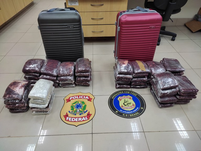 Homem carregando 33 quilos de maconha é preso no Aeroporto