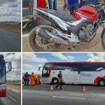 Motociclista morre atropelado por ônibus na BR-135