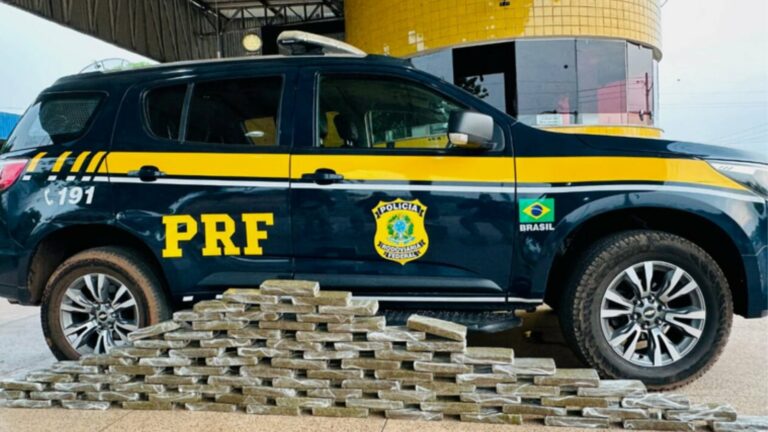 PRF apreende mais de 60kg de maconha com passageiro na