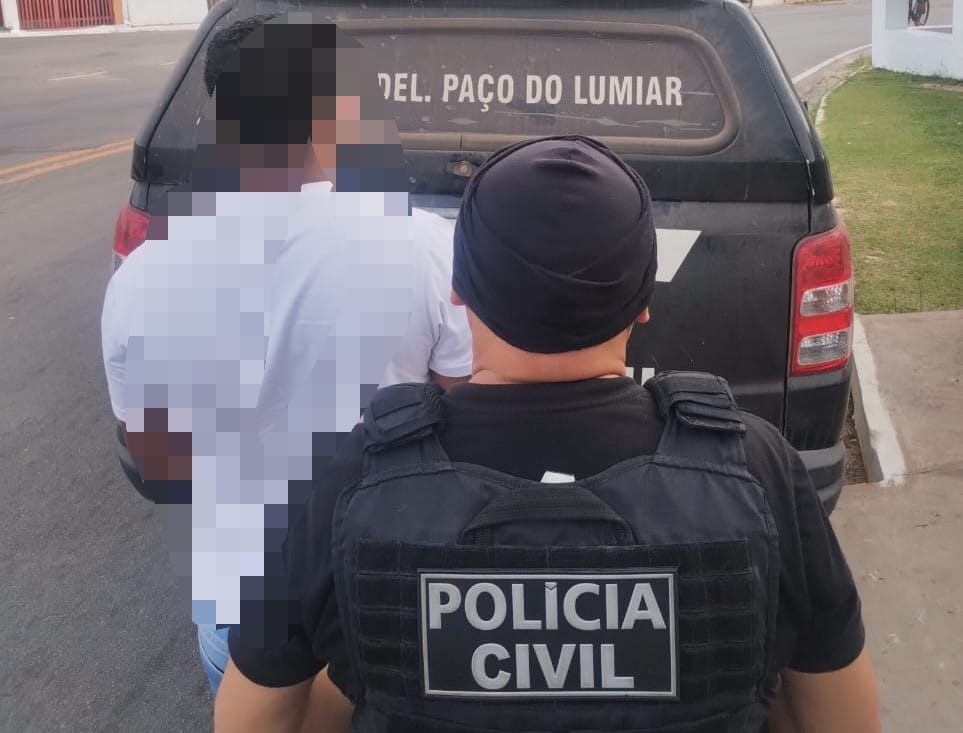 Polícia Civil prende suspeito por violência doméstica em Paço do