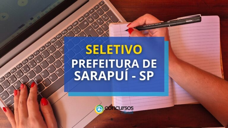 Prefeitura de Sarapuí - SP: até R$ 5,3 mil em