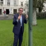 Bandeira do Botafogo Hasteada no Palácio da Cidade