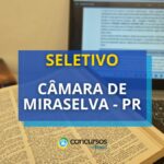 Câmara de Miraselva – PR publica edital de processo seletivo