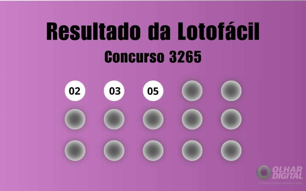 Lotofácil 3265: veja resultado de hoje, terça-feira (10)