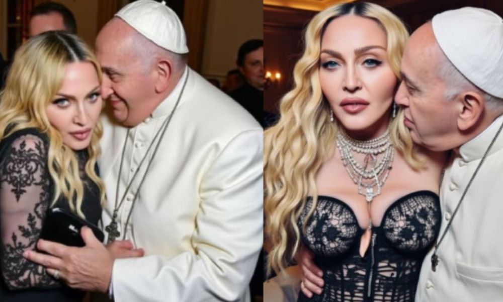 Madonna publica fotos geradas por IA ao lado do Papa