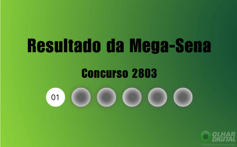 Mega-Sena 2803: veja resultado de hoje, terça-feira (3)