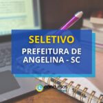 Prefeitura de Angelina - SC está com edital de seletivo