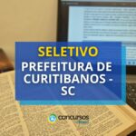 Prefeitura de Curitibanos - SC libera editais; até R$ 23.534