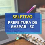 Prefeitura de Gaspar - SC divulga edital de processo seletivo