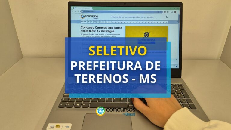 Prefeitura de Terenos - MS abre edital de processo seletivo