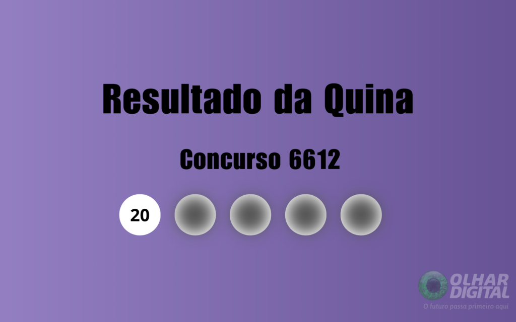 Quina 6612: veja resultado de hoje, sexta-feira (20)