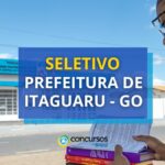 Seletivo Prefeitura de Itaguaru - GO: edital com mais de