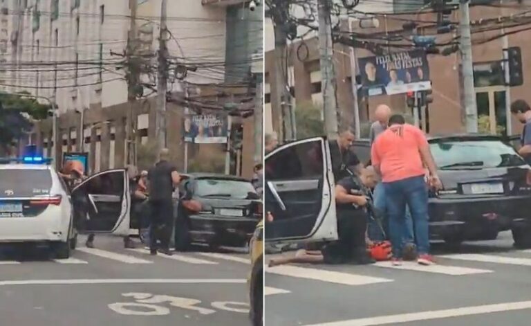 Vídeo mostra Polícia Civil prendendo traficante do TCP em rua