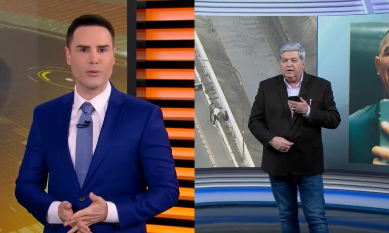 Ao vivo no SBT, Datena se irrita com Luiz Bacci