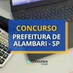 Concurso Prefeitura de Alambari - SP: editais e inscrições