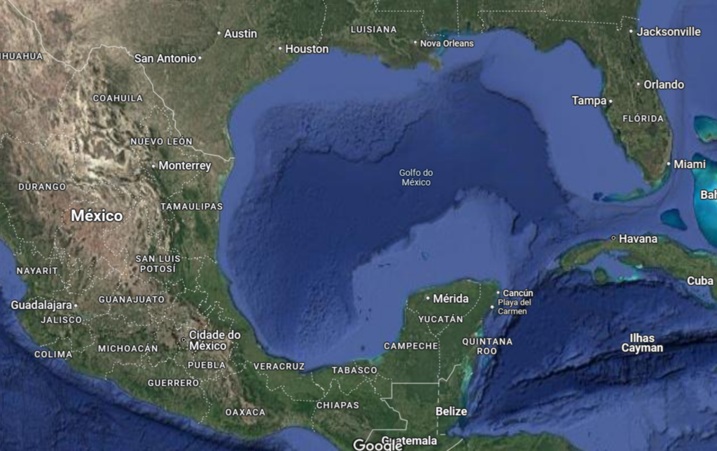 Google Maps irá renomear Golfo do México para ‘Golfo da