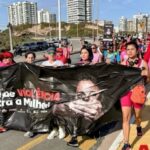 Mulheres protestam contra estupro e violência na Avenida Litorânea