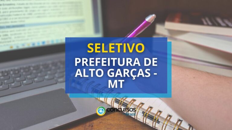 Prefeitura de Alto Garças - MT remunera até R$ 3,8