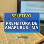 Prefeitura de Anapurus - MA libera seletivo; até R$ 6.695