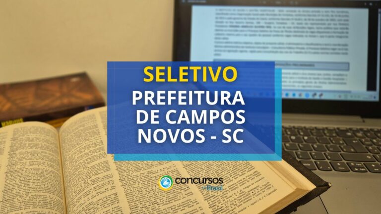 Prefeitura de Campos Novos - SC abre dois editais de