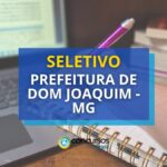 Prefeitura de Dom Joaquim - MG: dois novos editais de