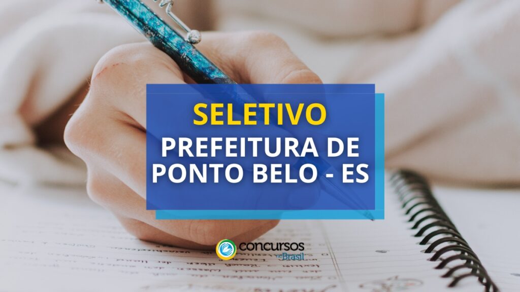 Prefeitura de Ponto Belo – ES: seletivo para educação