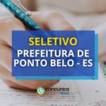 Prefeitura de Ponto Belo – ES: seletivo para educação