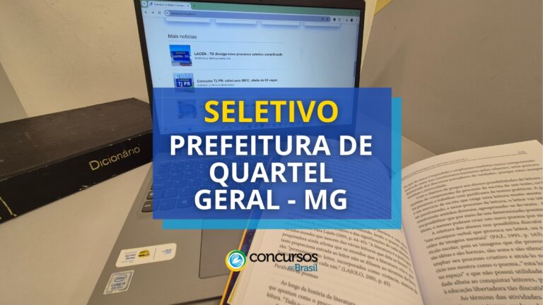 Prefeitura de Quartel Geral - MG: até R$ 18,4 mil