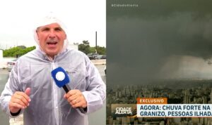 Reinaldo Gottino leva chuva, dá o dobro de Datena e