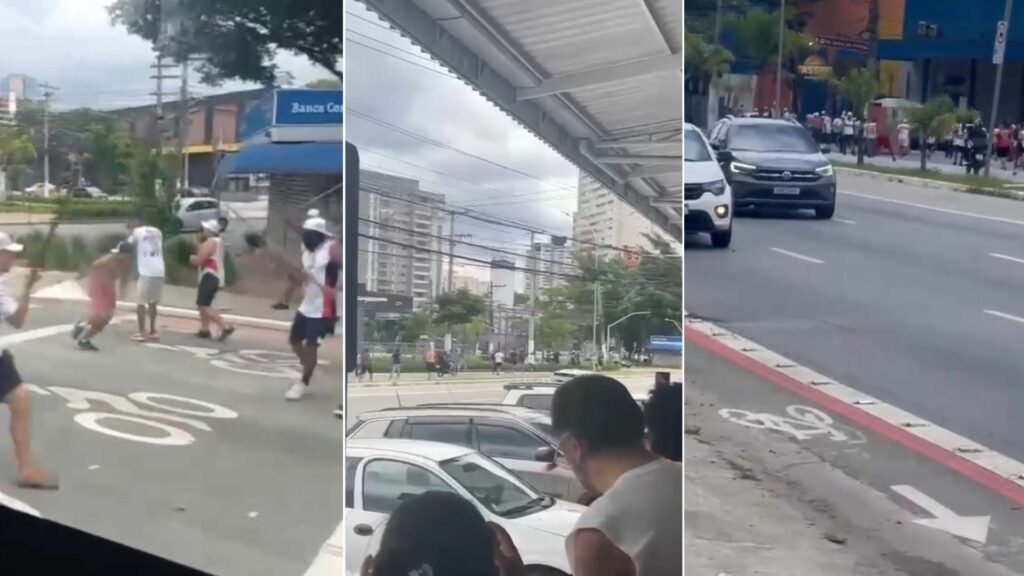 Vídeo: torcedores de Corinthians e São Paulo promovem tumulto em