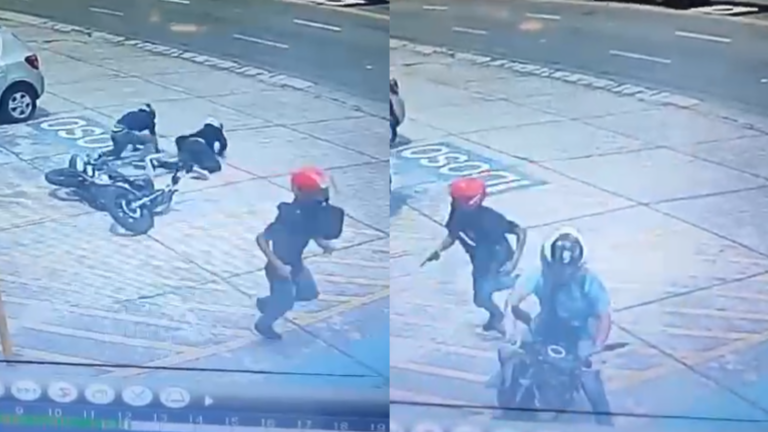 Bandidos trocam tiros com policial durante assalto a loja no