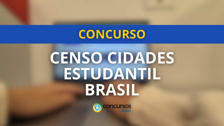 Concurso Censo Cidades Estudantil Brasil abre mais de 3,1 mil