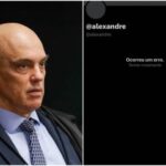 Conta de Alexandre de Moraes na rede social X, antigo