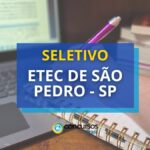 Etec de São Pedro - SP está com edital de