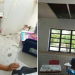 Forro de escola desaba e fere duas crianças em Paulino