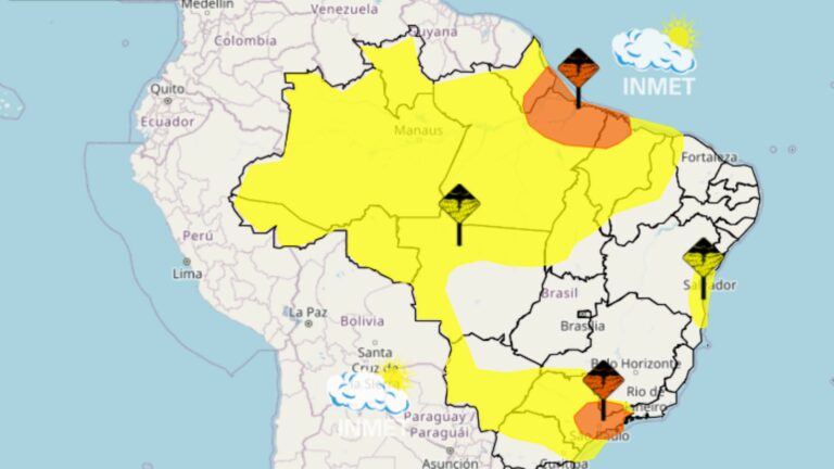 INMET volta a emitir alertas laranja e amarelo ao MA