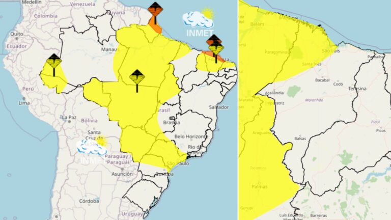 MA tem 71 municípios em alerta amarelo até sexta (21)