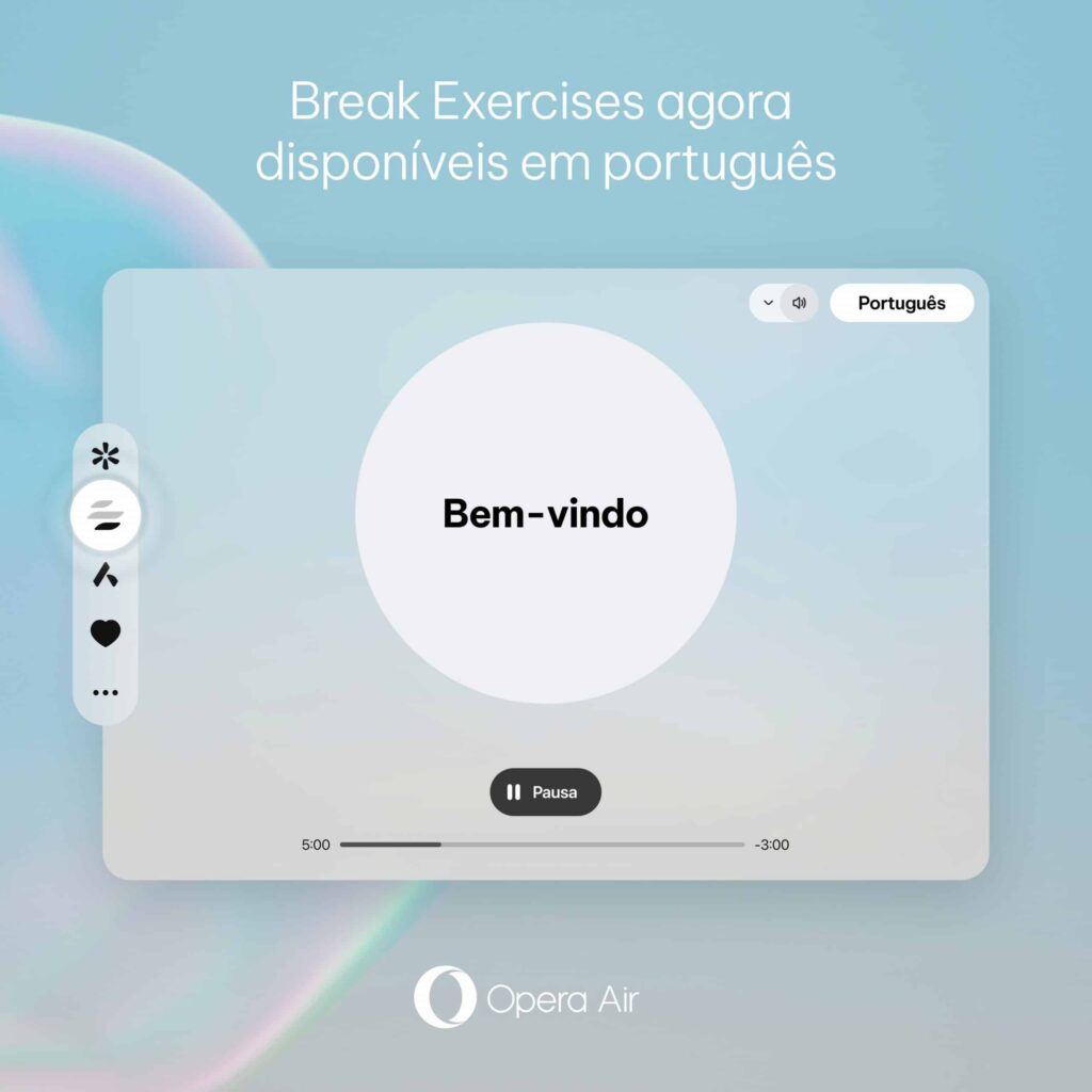 Opera Air ganha suporte em português para navegação mais tranquila