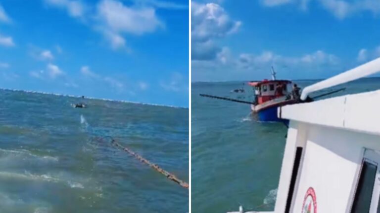 Pescadores são resgatados após naufrágio em Atins