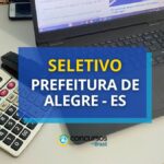 Prefeitura de Alegre - ES anuncia edital de seletivo simplificado