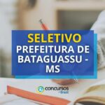 Prefeitura de Bataguassu - MS divulga processo seletivo