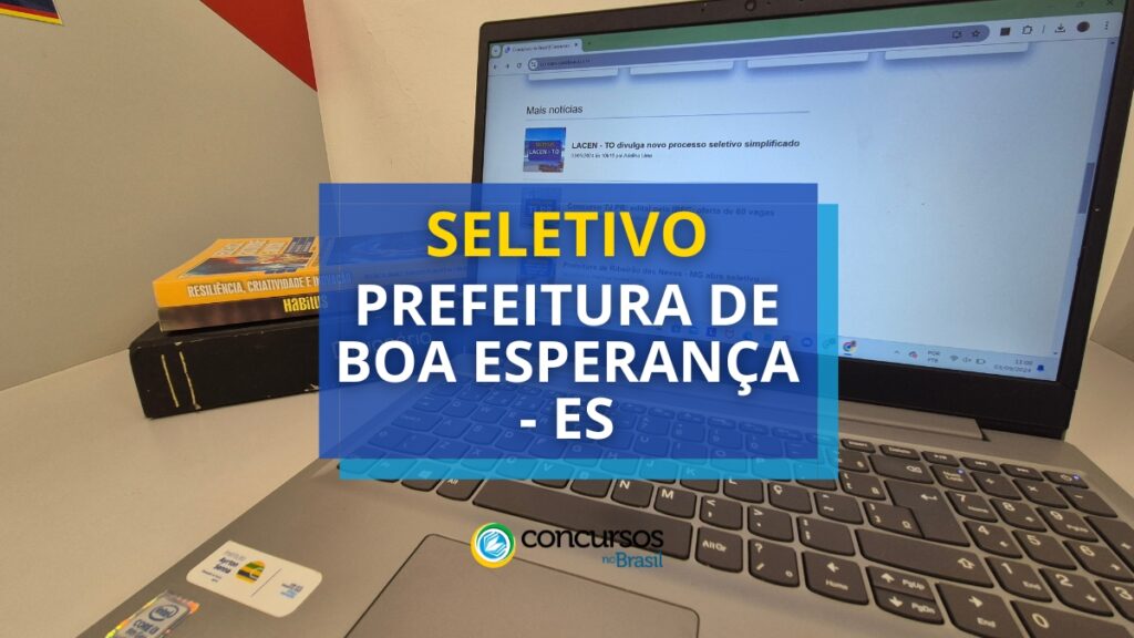 Prefeitura de Boa Esperança - ES anuncia edital de seletivo