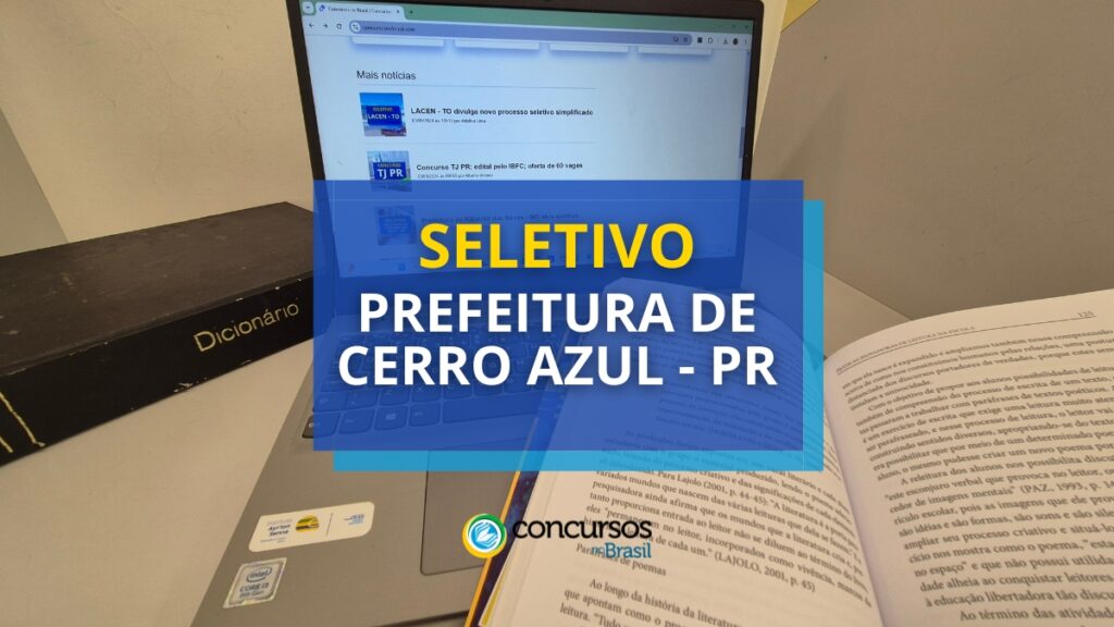 Prefeitura de Cerro Azul - PR: vencimentos até R$ 5,5