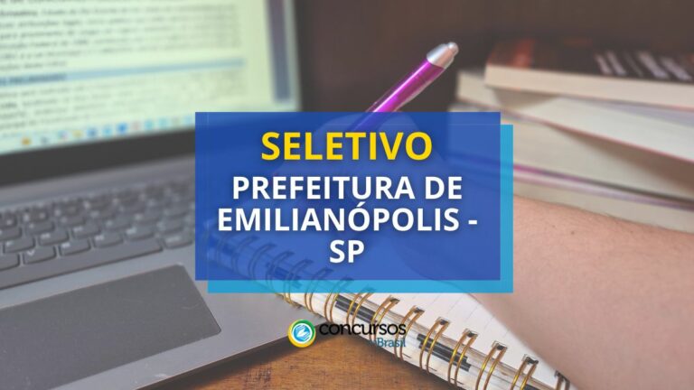 Prefeitura de Emilianópolis - SP: até R$ 4,5 mil em