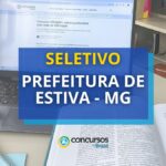 Prefeitura de Estiva - MG lança seletivo de nível médio