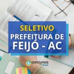 Prefeitura de Feijó - AC abre edital de seletivo na