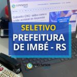 Prefeitura de Imbé - RS anuncia edital de seleção simplificada