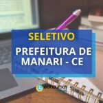 Prefeitura de Manari - CE: 104 vagas em edital de