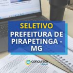 Prefeitura de Pirapetinga - MG anuncia 3 editais de seletivo